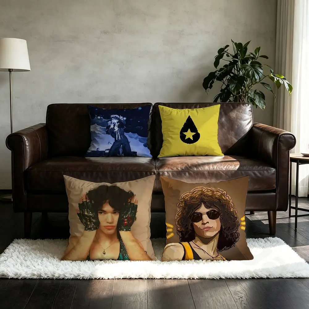Conan Singer G-Gray Pillow Case Anti-dustmite Pillowcase Invisible zipper silky short plush Sofa cushion cover