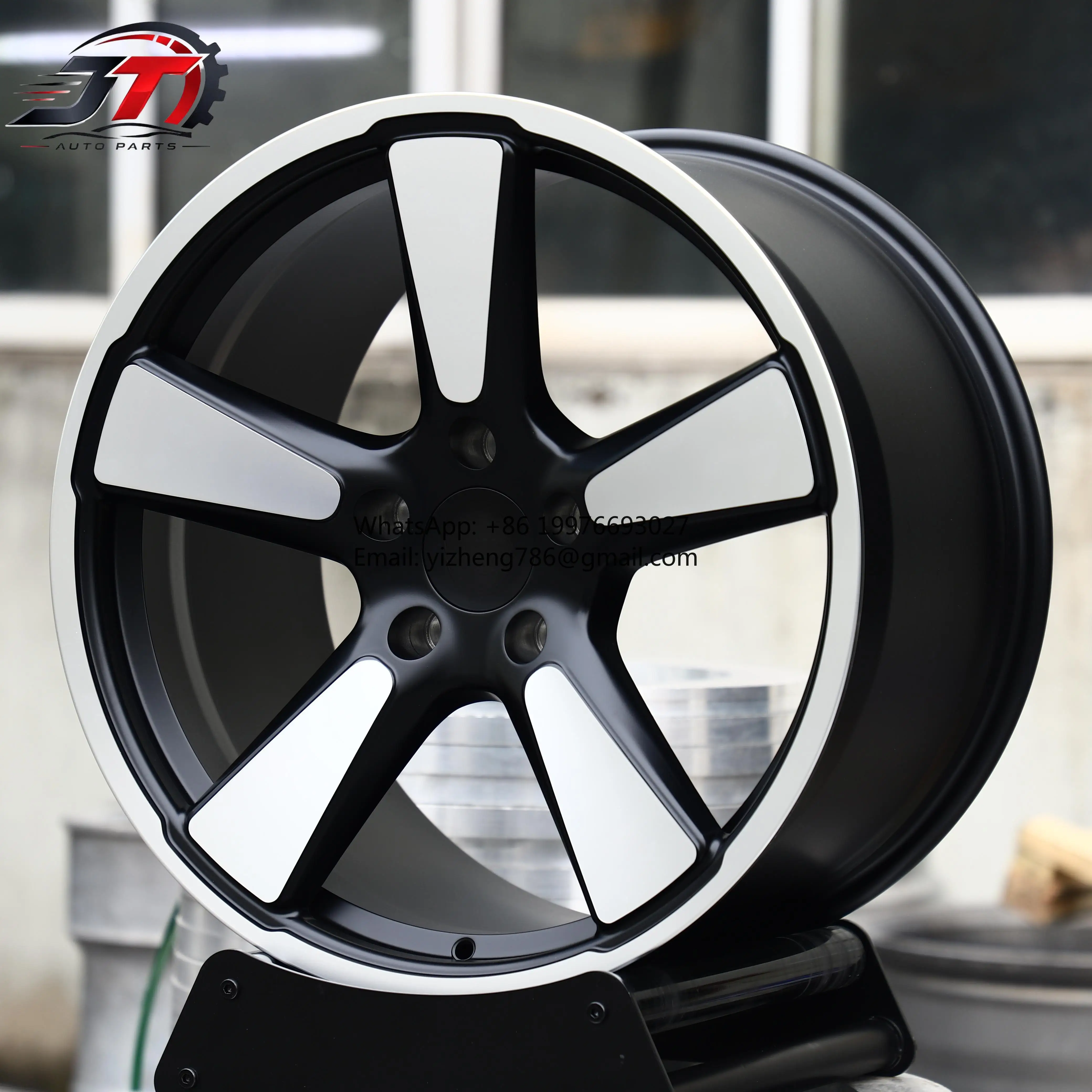 JT Custom Car Rims 17 18 19 20 21 22 Inch 5x130 Matte Black Machine Face Aluminium Alloy Wheels For Cayenne For 911 For Taycan F
