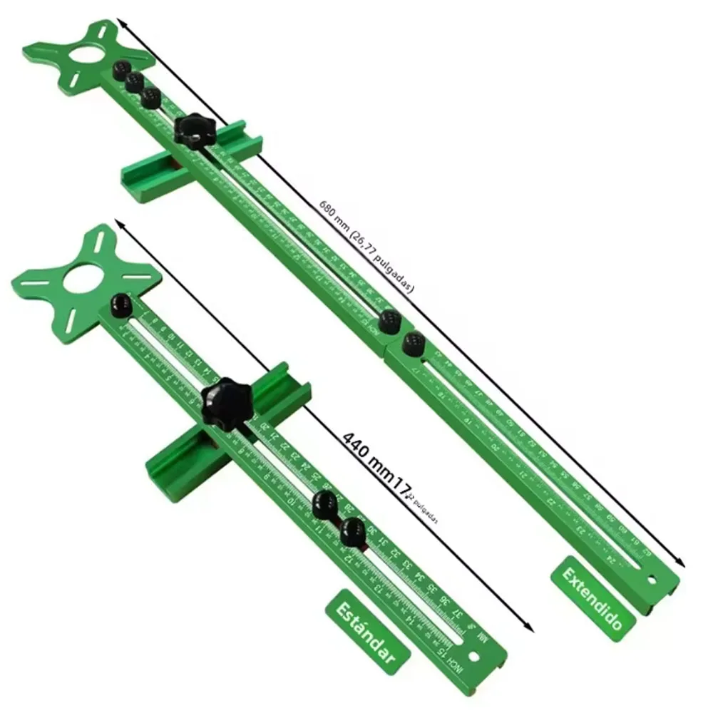 3-in-1 Router Circle Cutting Jig 9-61cm Adjustable Radius Aluminum Alloy Woodworking Milling Groove Bracket Cabinet Hardware Jig - view 6