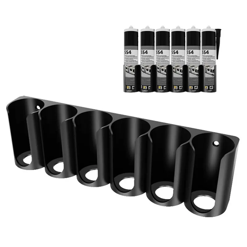RV For 6-Bay Caulking Gun Storage Resin Holder For Garage Wall-Mounted Organizer For Garage Neat Storage-L94A