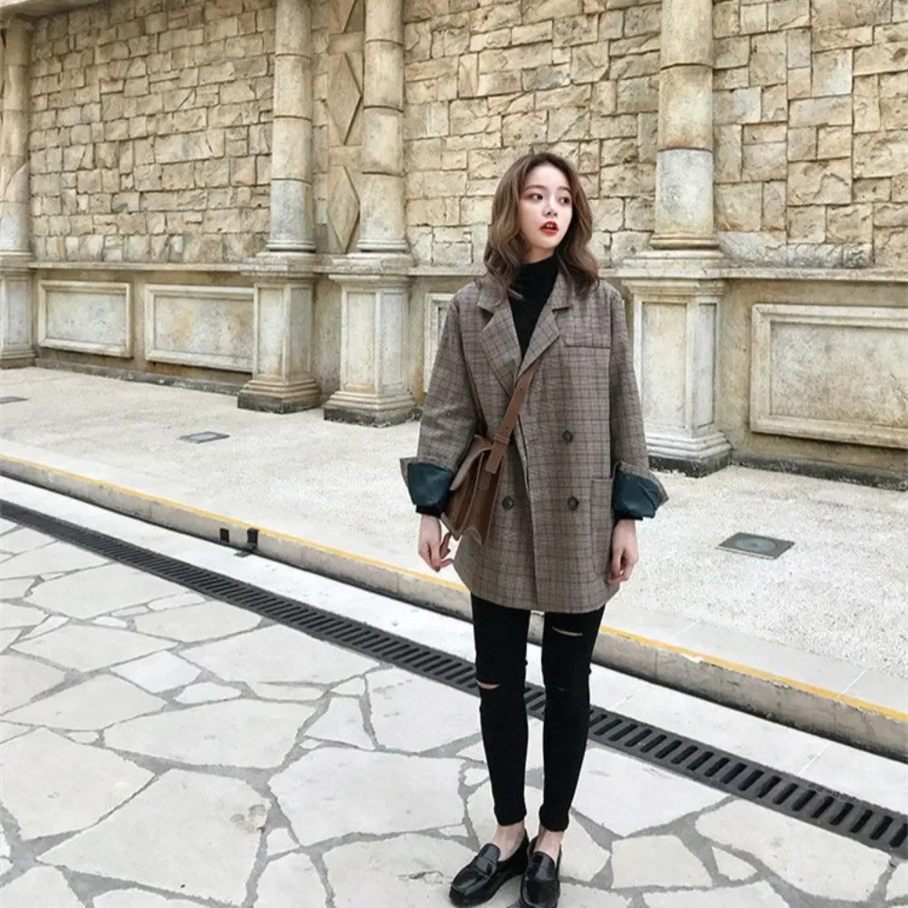 

Jacket Korean Style Outerwears Long Sleeve Outdoor Overcoat Coats for Women 2025 New Collection High Quality Trench Blazer Woman