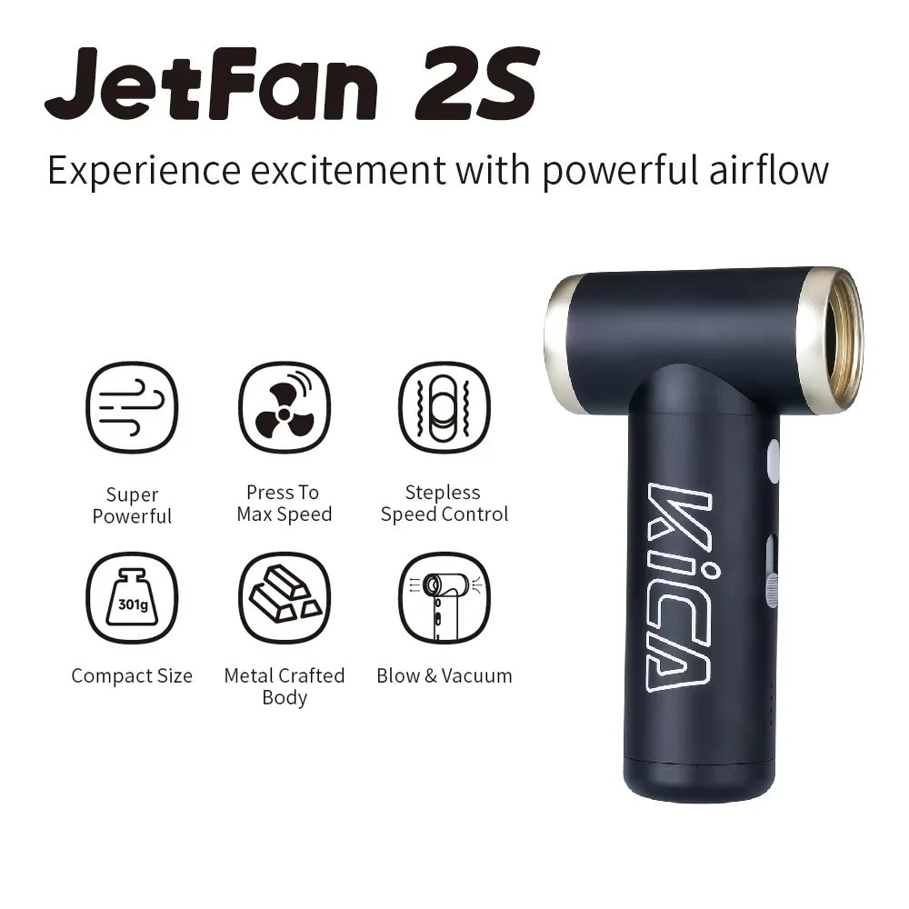 

KICA Jetfan 2S Electric Air Blower Portable Turbo Fan Rechargeable Cordless Compressed Air Duster Cleaner for Computer Jet Fan 2