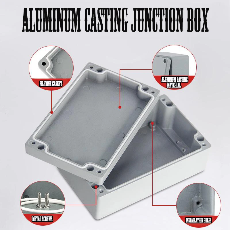 IP67 waterproof, cast aluminum wiring waterproof box for outdoor engineering explosion-proof power supply sealed box, button con