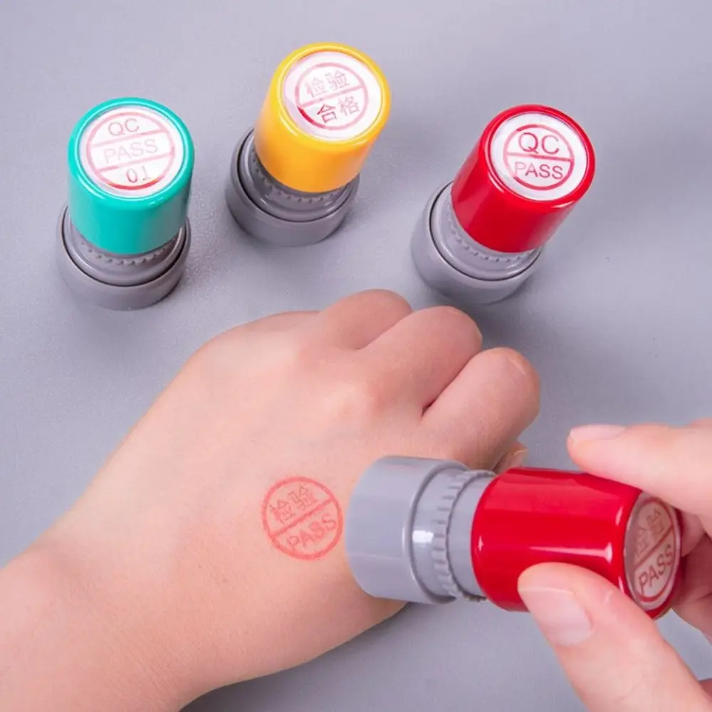 Portable Self-Inking QA QC Inspect Stamp Time-saving IQC Quality PASS Stamp FQC Engraved Quality Inspection Stamp Warehouse