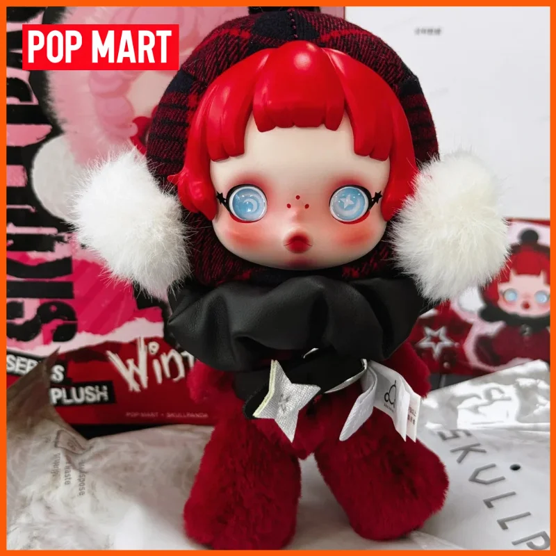 POPMART Skullpanda ซีรีส์ Winter Symphony กล่องสุ่ม ของเล่น ตุ๊กตา อนิเมะน่ารัก ของตกแต่ง ของขวัญคริสต์มาส