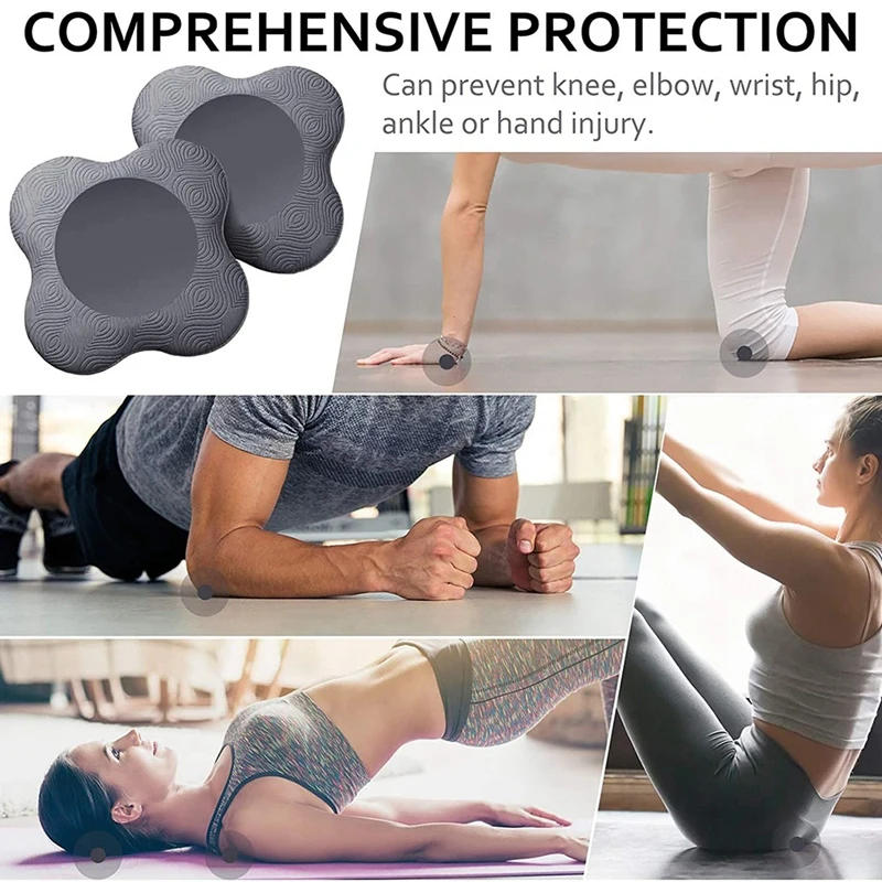 2PCS Portable Yoga Knee Pad Cushion,Non-Slip Extra Thick Kneeling Pad For Knees, Hands, Wrists, And Elbows