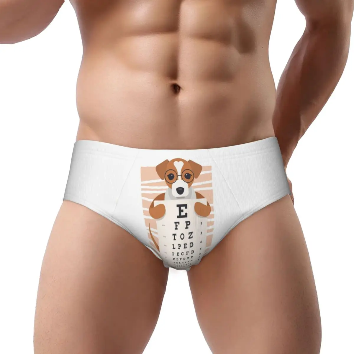 

Dog Eye Chart Dog Men's Triangle Panties Comfortable Boxer Underpants Short Underwear for Homme Man Boyfriend Gifts