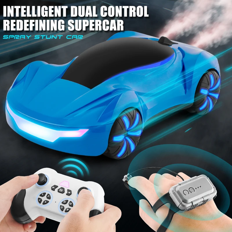 

Smart Gesture RC Stunt Car Toy Remote Control Z-drift 360° Rotate Color Lights SCI-FI Spray Supercar Kids Boy Christmas Gift Toy