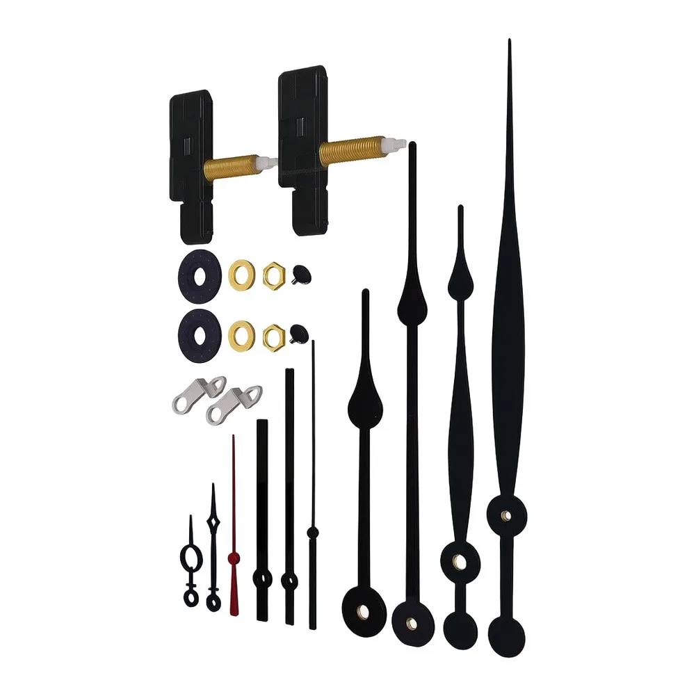 Silent Clock Movement Kit 32mm Shaft with Four Sets of Suitable for Clock Faces 16 to 22 Millimeters  Silent Clock