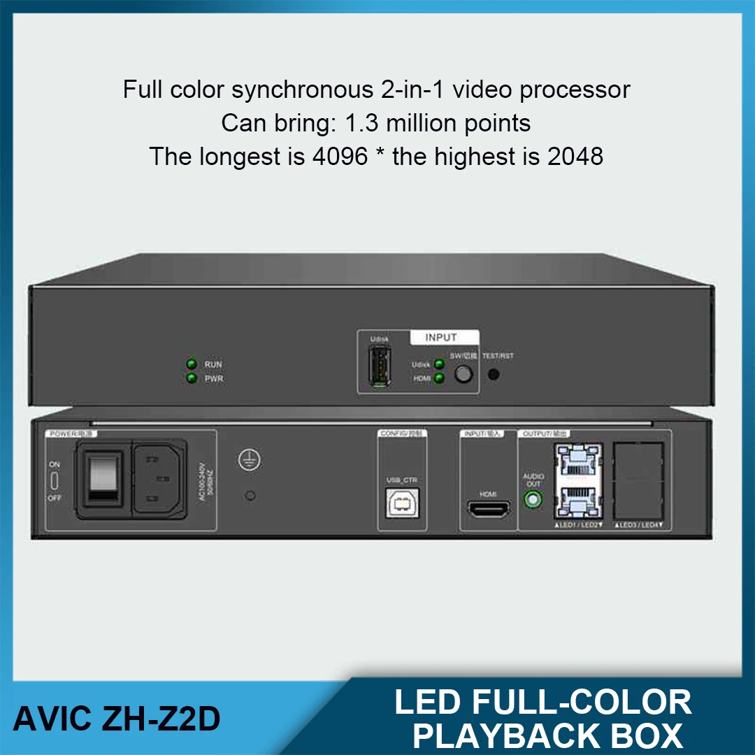 ZH-Z2D Full Color Synchronous Video Processor  Supports A Maximum Of 1.3 Million Pixels Supports USB And HDMI Interfaces