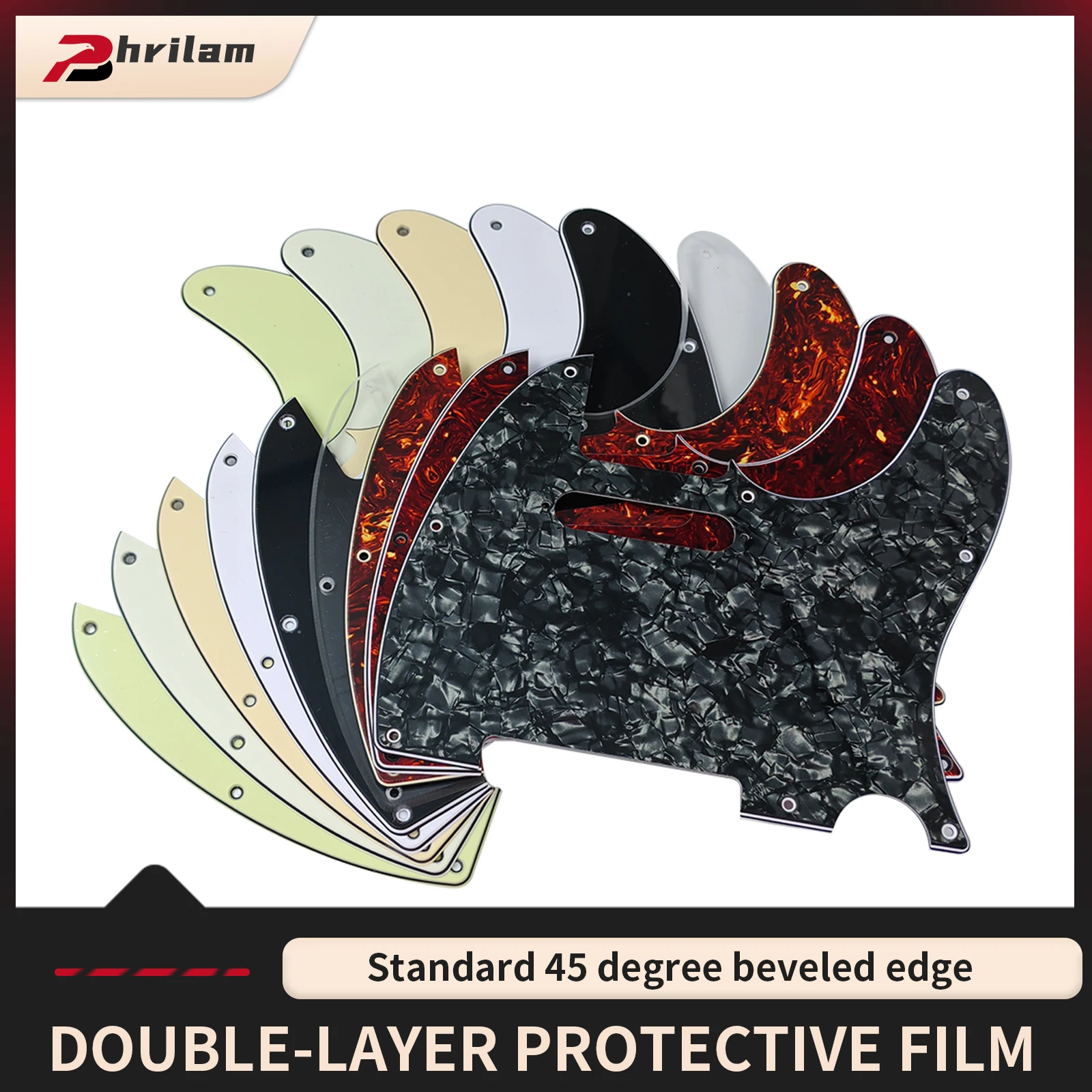 PHRILAM 8 Hole TL Electric Guitar Guard, Enhance Guitar Tone & Protection - Great Gift for Guitarists, Multiple Colors to Choose