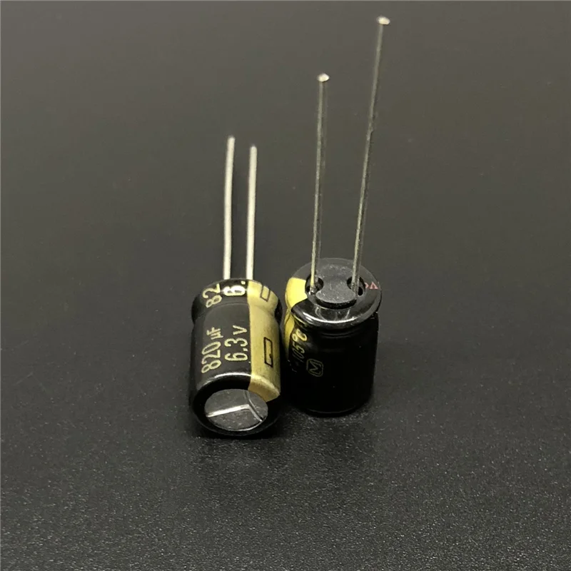 10pcs 820uF 6.3V FJ Series 8x11.5mm Low ESR 6.3V820uF Motherboard Capacitor Aluminum Electrolytic Capacitor