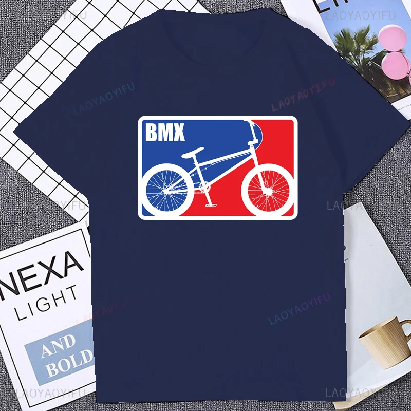 رائجة البيع BMX الدراجة الجرافيك الأساسية التي شيرت فضفاض الشارع الشهير موضة Harajuku الهيب هوب رجل تي شيرت التنفس الراحة القطن تي شيرت #4