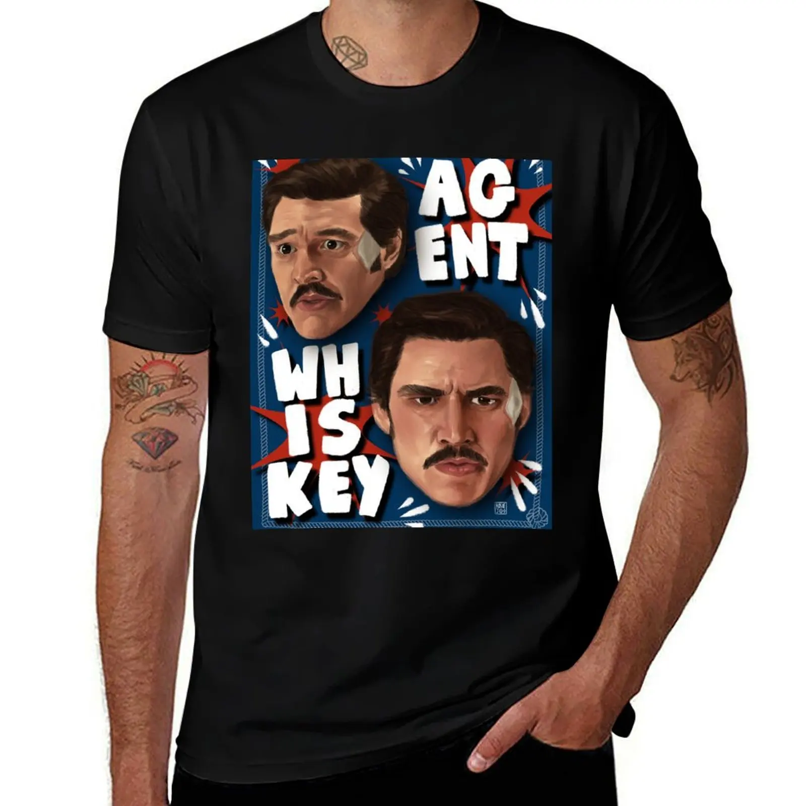 Agent Whiskey T-Shirt Heavy Duty Casual Work Tee