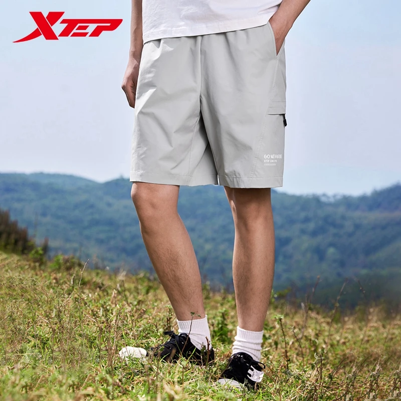 Xtep Woven Shorts For Men 2024 Summer Breathable Men\'s Sweatpants Climbing Soft Comfortable Leisure Outdoor Bottoms 876229240165