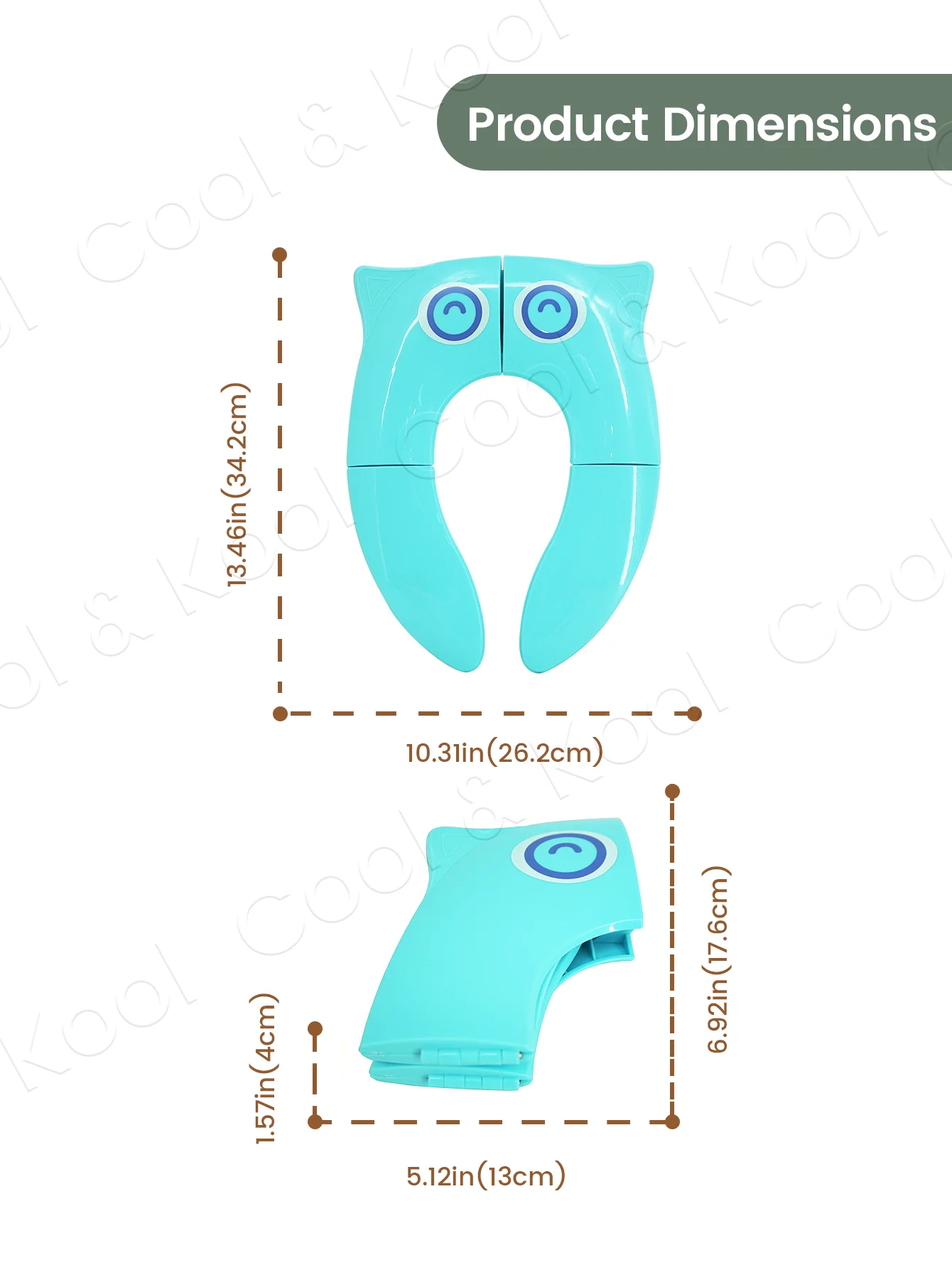 Foldable Owl Travel Potty Seat for Toddlers, Portable Training Toilet Ring with Travel Case, Fits Most Toilets