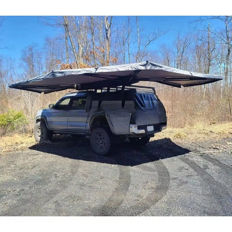 4x4 No MOQ Canvas Waterproof 270 Awning with Lights Awning for Car 270 Outdoor 270 Awning Free Standing