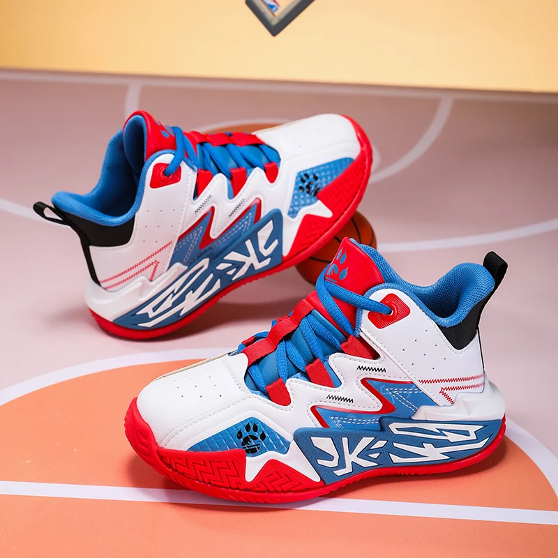 

Fashion Children's Basketball Shoes Comfy Platform Casual Sports Shoes Kids Outdoor Non-slip Basketball Sneakers For Boys Girls