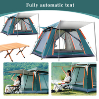 Outdoor With Window Tent Fully Automatic Quick Opening Tent 3-4/4-6 Person Self Driving Rainproof Sunproof Portable Camping Tent