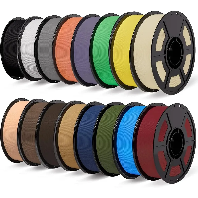 ^For 16KG Matte PLA Filament Bundle 1.75MM 30-300mm/s Black White Grey Beige Skin Navy Blue Army Green Brown Chocolate Latte Bro