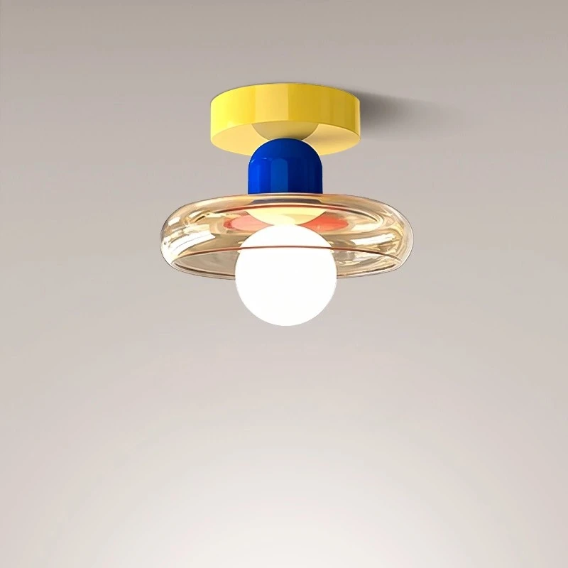 

Цветные потолочные светильники для спальни, стеклянные макароны, потолочный светильник для детской комнаты, ретро, креативный светильник для гостиной, коридора, внутреннего декора