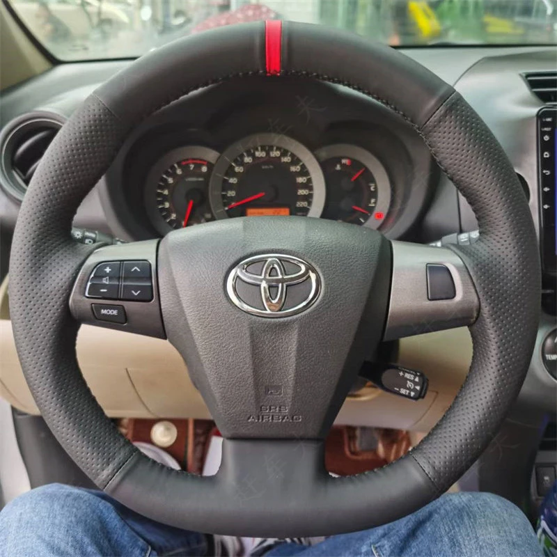 

Leather Car Interior Car Steering Wheel Cover for Toyota RAV4 2011 2012 2013 Corolla 2011 2012 2013 Car Interior Accessories