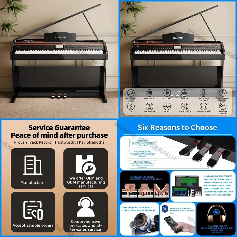 Hot Sale BLANTH Keyboard Instruments Electric Piano Keyboard Digital Piano Electronic Music Instrument Piano for Sale