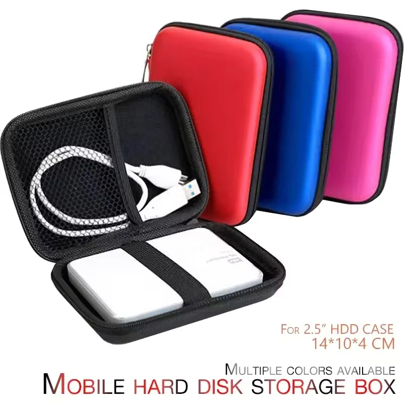 

EVA 2.5" Hard Drive Case Storage Organizer Bag Multi-Purpose Universal Carry Pouch, Shockproof Travel Case for HDD SSD Hard Disk