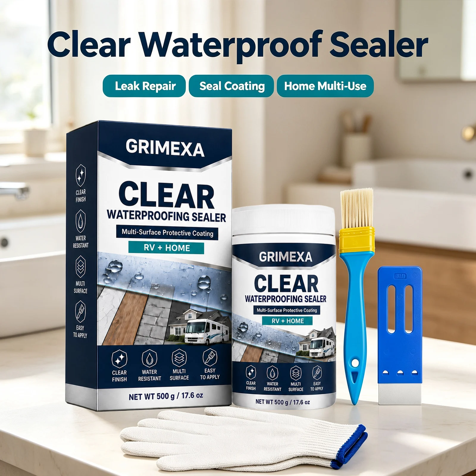 Invisible Transparent Waterproof Sealant Repair Wall Cracks Freeze-Resistant Nano Leak-Proof Coating Roof Bathroom Sealant Glue