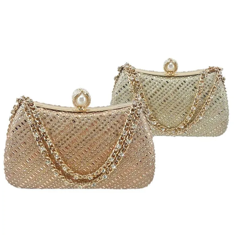 Light Luxury Diamond Dress Evening Bags Elegant Rhinestone Handbags Ladies Banquet Dinner Bags Luxury Designer Bags High Quality