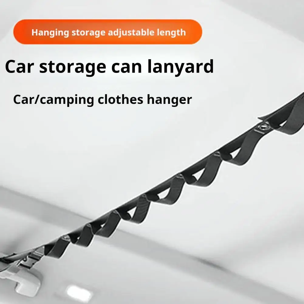 Car Clothes Hanger Bar Rear Trunk Hanging Rope for Coat Suit Auto SUV Telescopic Cloth Racks Outdoor Camping Travel Accessories