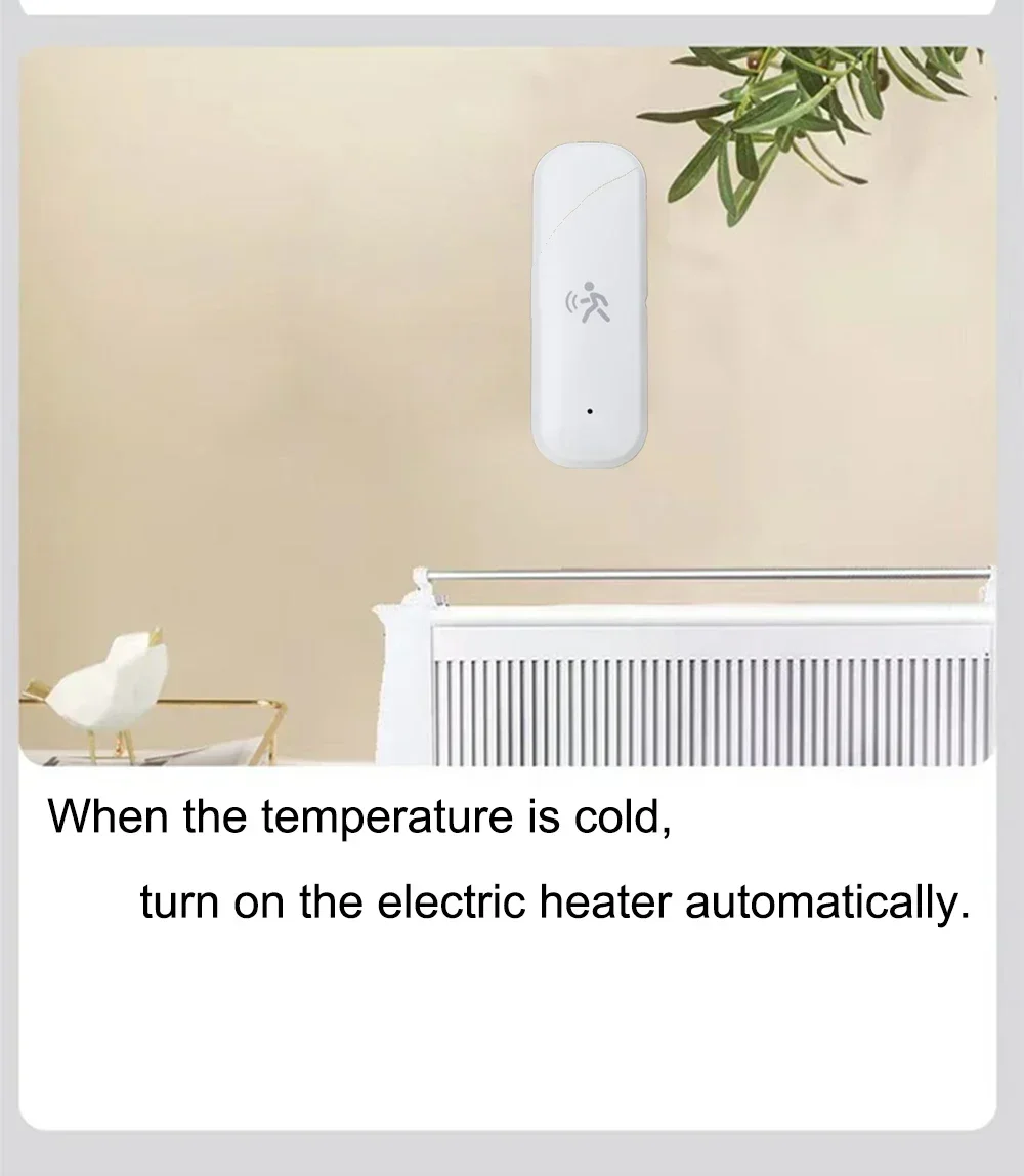 Tuya Zigbee Human Motion Sensor 4-in-1 Detector with Luminance Temperature Humidity Sensor 10G MmWave Radar Smart Life APP