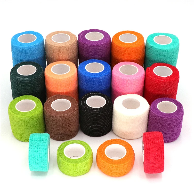 6 Pcs 4.8m Colorful Self Adhesive Elastic Bandage COYOCO Athletic Wrap Tape for Sports Knee Ankle Finger Palm Shoulder