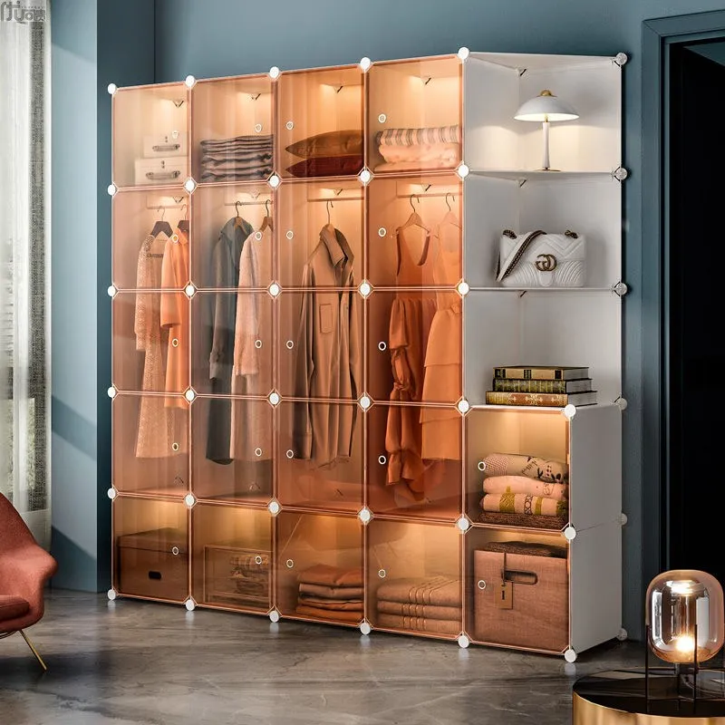 Armario organizador de ropa, mueble de jardín abierto, Modular, ahorro de espacio, nórdico, para el hogar