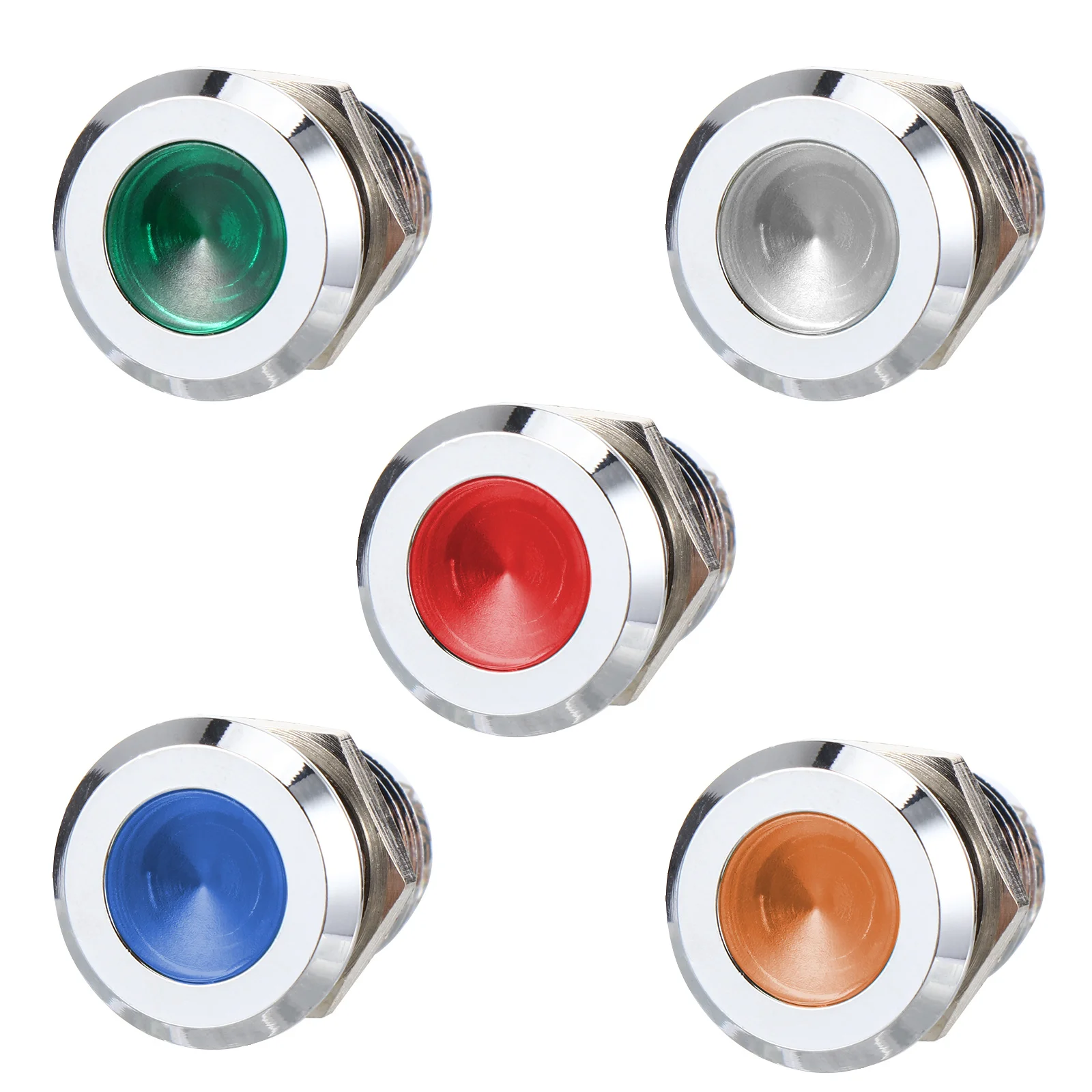 5 قطعة مؤشر LED معدني أضواء الإشارة دائم العملي لسيارة قارب داش لوحة 12 فولت-24 فولت ضوء تحذير الاتجاه