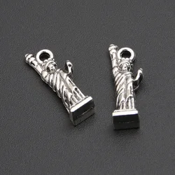 30pcs  Silver Color Statue Of Liberty Charm Jewellery Pendant For Bracelet Necklace 20x6mm A1934