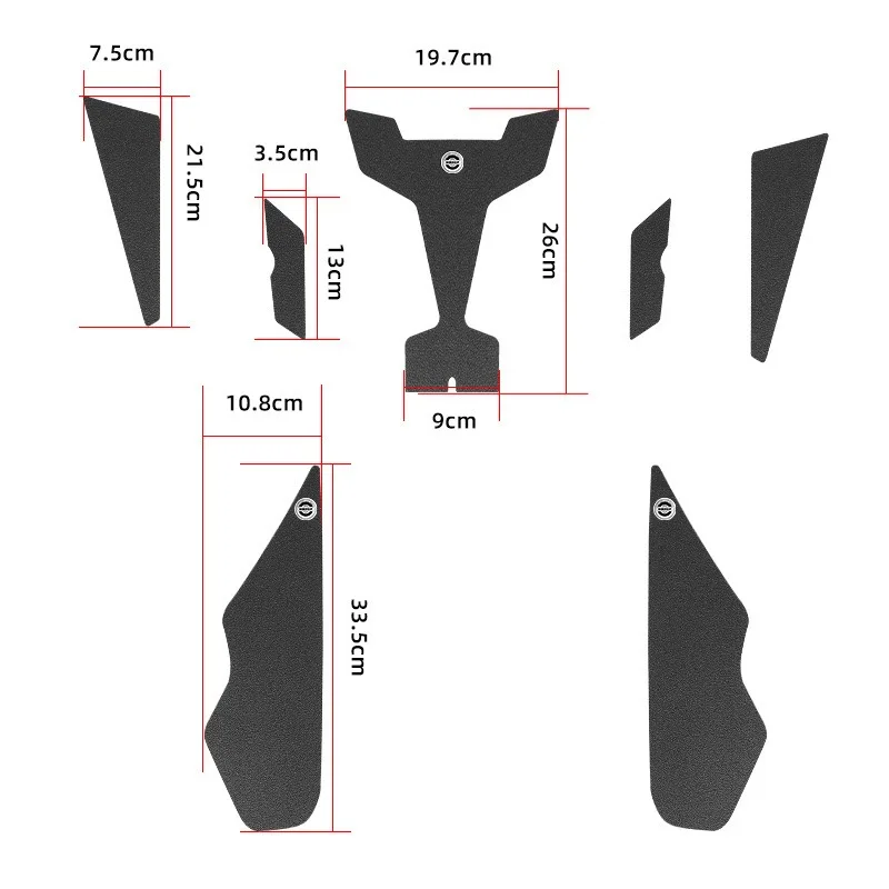 For Sekolon RC401 2022 Non-Slip Wear-Resistant Fishbone Sticker Anti-Scratch Motorcycle Fuel Tank Decal for Customized Bikes