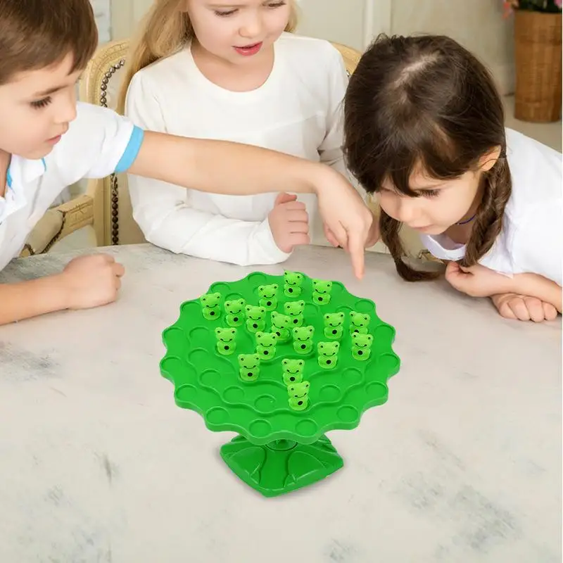 Juego de equilibrio con temática de dibujos animados para la familia, árbol de equilibrio interactivo, juego de mesa creativo, lindo