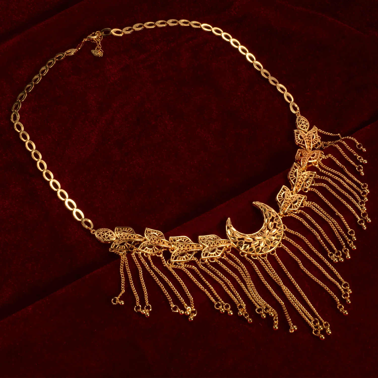 9999 gold bridal cross-border jewelry set - bracelet in hot demand, fringe-style necklace, hand chain, earrings, ring