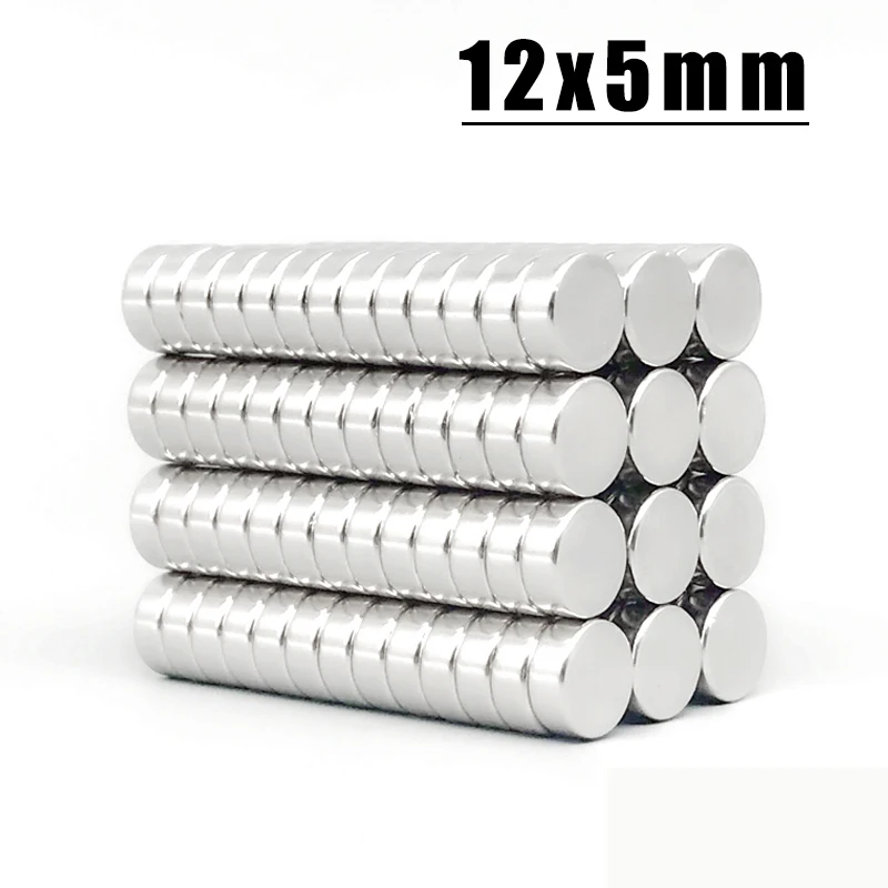 2/5/10/20/50/100/200/500pcs 12mm x 5mm 12x5 Disc Round Cylinder Rare Earth Neodymium Magnets 12*5 NEW Art Craft Connection new