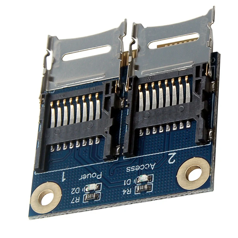 Mini Pci-E Adapter 2 SSD HDD For Laptop Dual Micro- SD SDHC SDXC TF To Mini Pcie Memory Card Reader