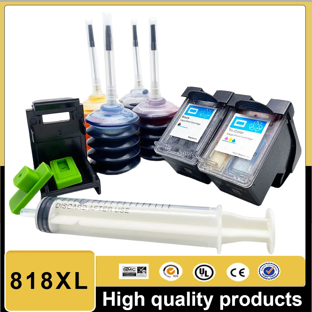 

Восстановленный чернильный картридж 818XL 818 XL для HP818XL для Deskjet f4288 d2568 d1668 2488 4238 D2668 F2418 C4688 4788
