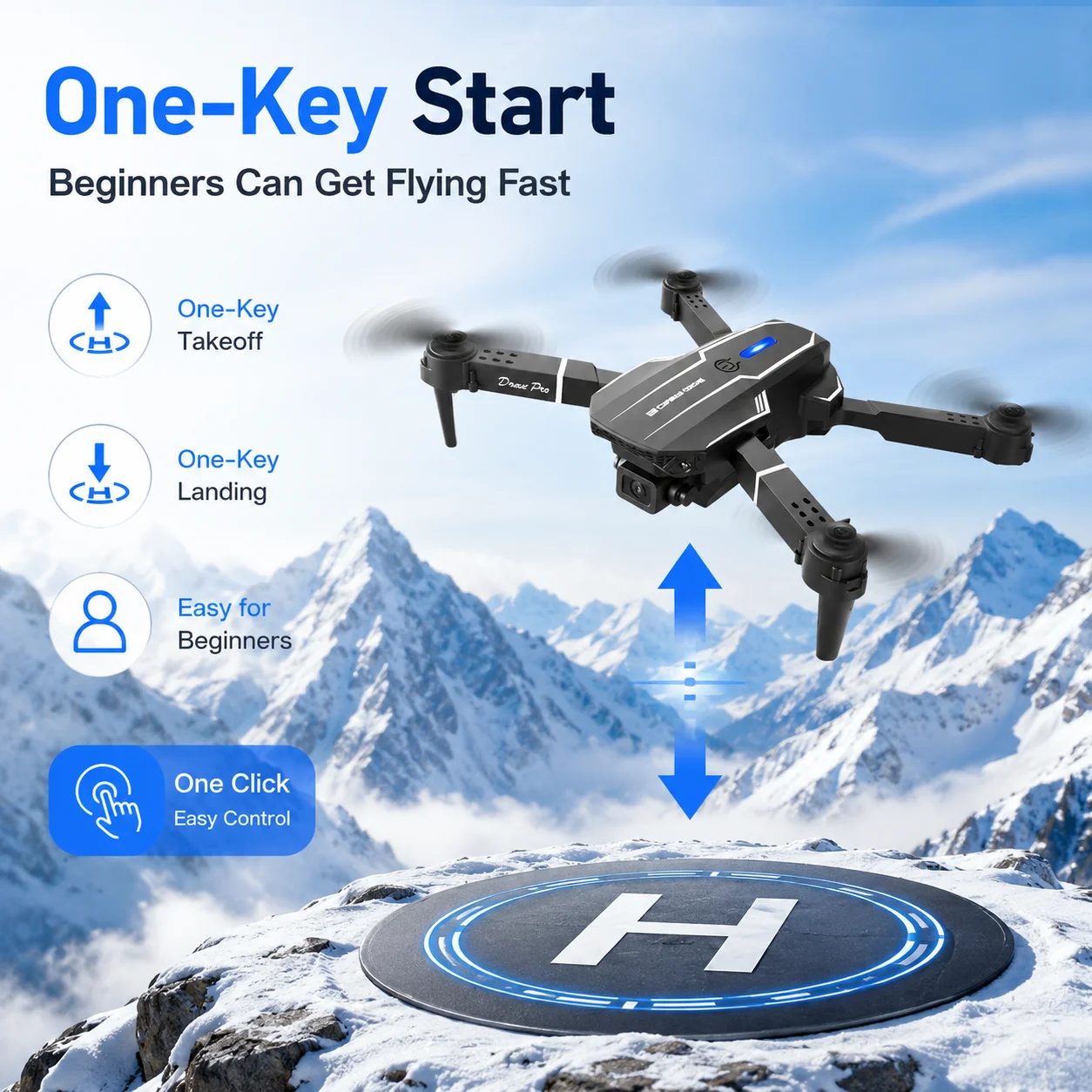 HD Aerial Drone 90° Adjustable Lens Dual Camera Switch Beauty Shooting Gesture Photo Video MV Production Gravity Sensing App Phone Control RC Drone