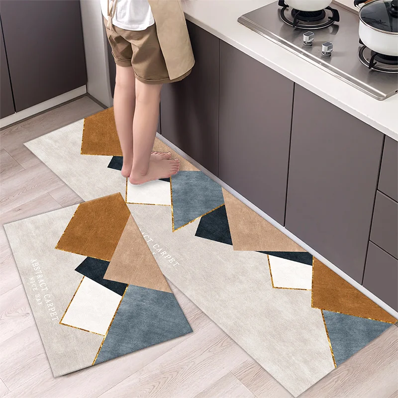 

Modern Kitchen Floor Mat Living Room Bedroom Decor Carpet Home Hallway Entrance Doormat Balcony Bathroom Door Anti-Slip Foot Rug