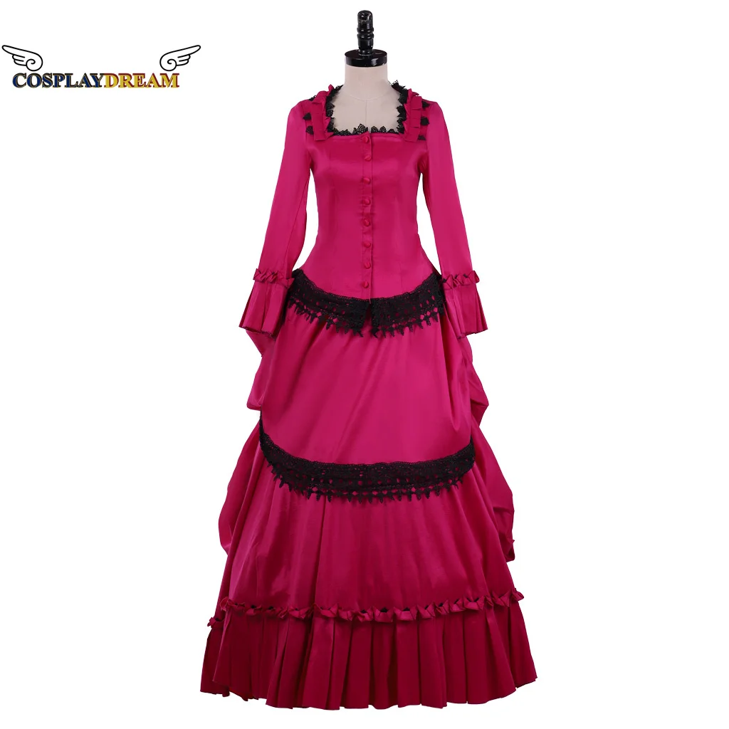 

Victoria British Royal Noble Princess Red Tail Long Dress Medieval Clothing Women's Retro Dress Party Dress Adult Custom