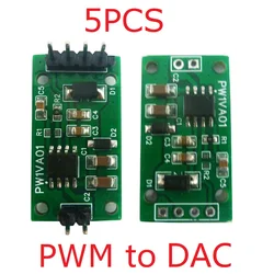 5 Pcs PWM To DAC Converter 0-100% Pulse Signal To 0-5V/0-10V Voltage Output Module