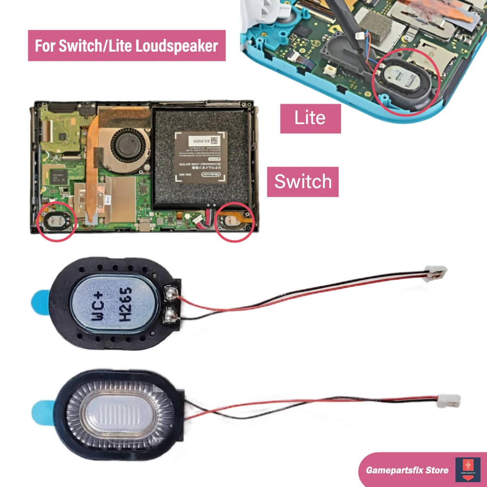 

2/4/10pcs Loudspeaker for Nintendo Switch Replacement Part for NS Lite Console Built-in Loud Speaker Internal speaker w Flex