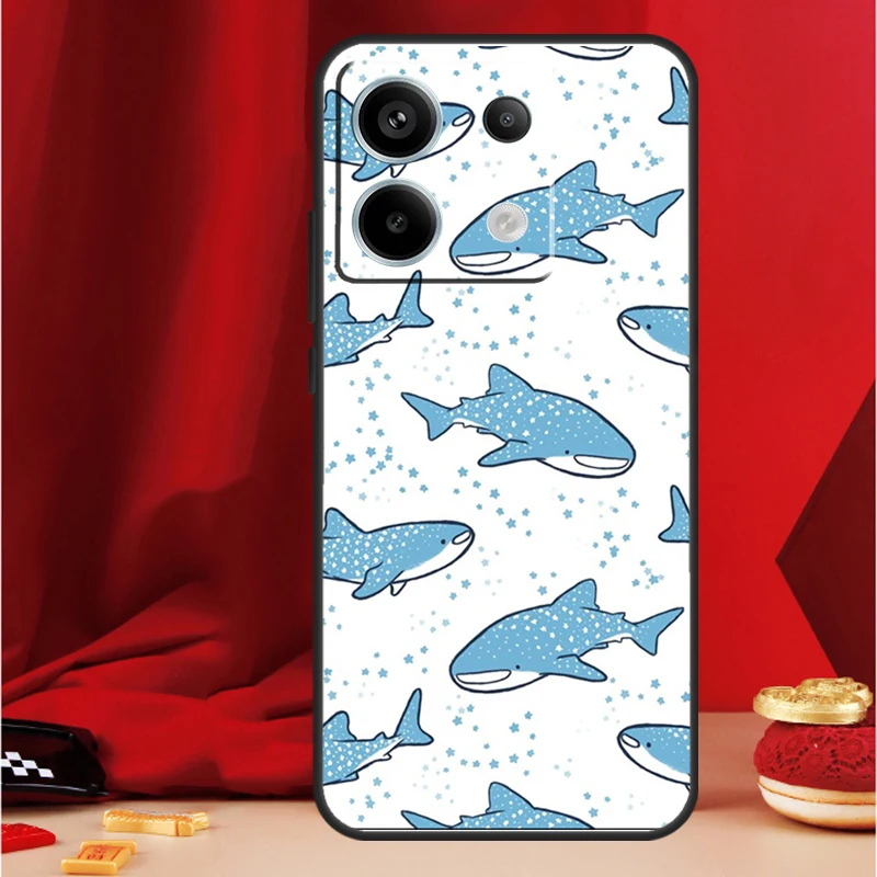 고래 상어 Funda Xiaomi Redmi 13C 12 9C 10C 12C Redmi 참고 13 9 10 11 12 Pro 9S 10S 11S 12S 케이스