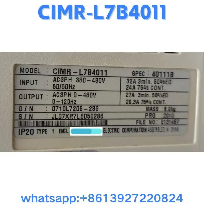 Used Frequency converter CIMR-L7B4011 test OK Fast Shipping