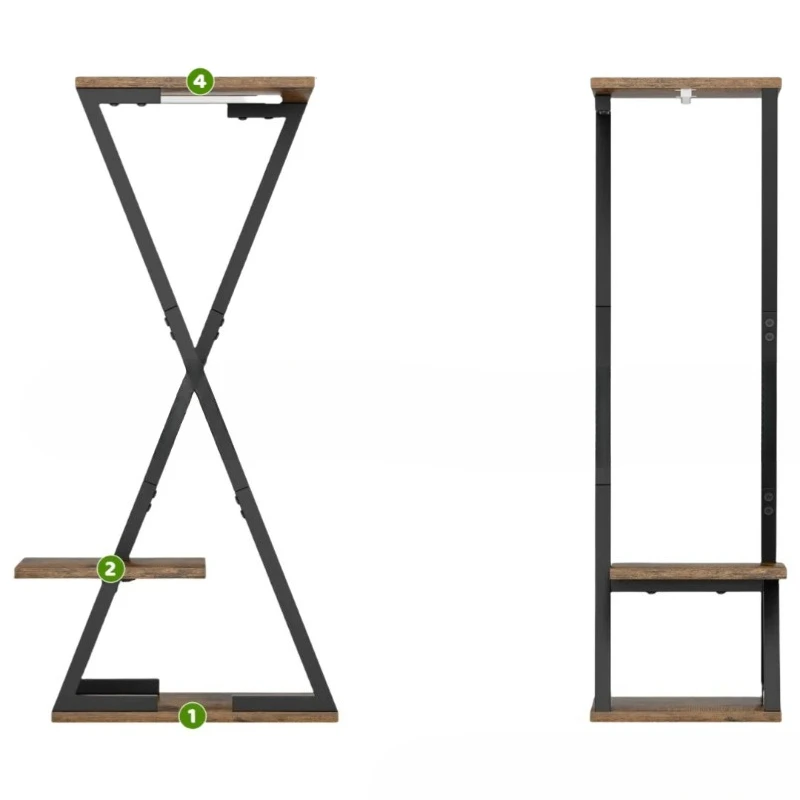 Wrought iron indoor planttwo-piece indoor corner plant six-layer Z-shaped flower stand display stand